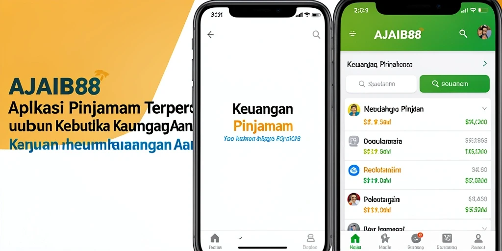 Antarmuka menarik dari aplikasi AJAIB88 untuk pinjaman.