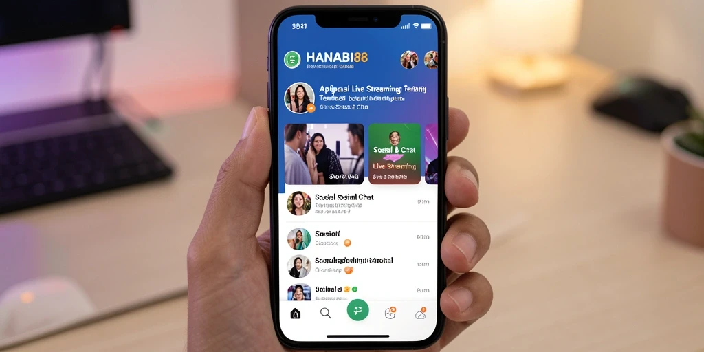 Tampilan antarmuka yang menarik dari HANABI88 saat Live Streaming.