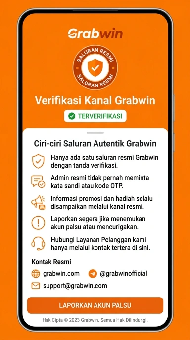 Tampilan kanal resmi grabwin